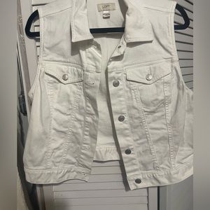 LOFT WHITE JEAN VEST